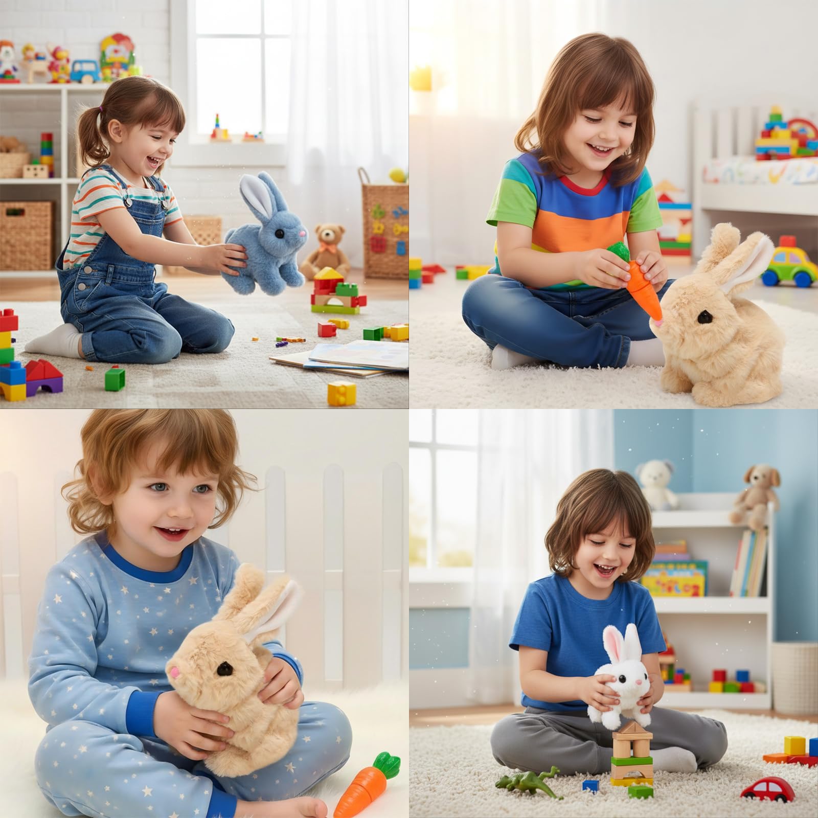 Zloeoa Bunny plush tail detail enhances authentic design.
