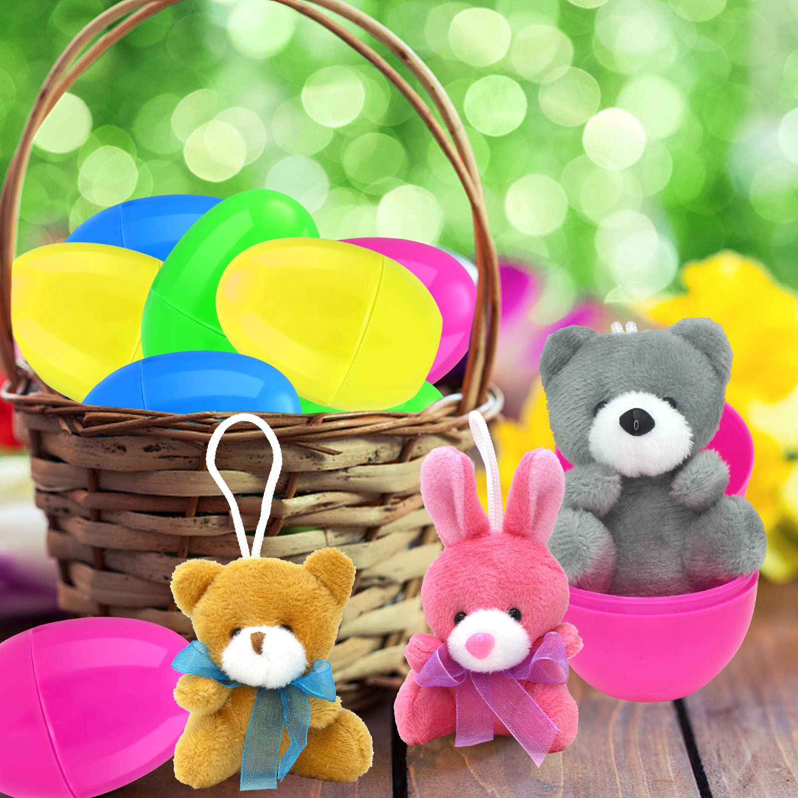 ZMCINER colorful eggs improve visibility during hunts and make baskets exciting.