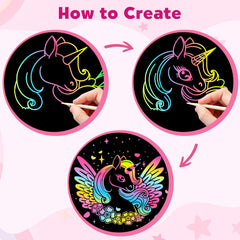 ZMLM Kids art activities scratch paper promotes imagination without paint mess.