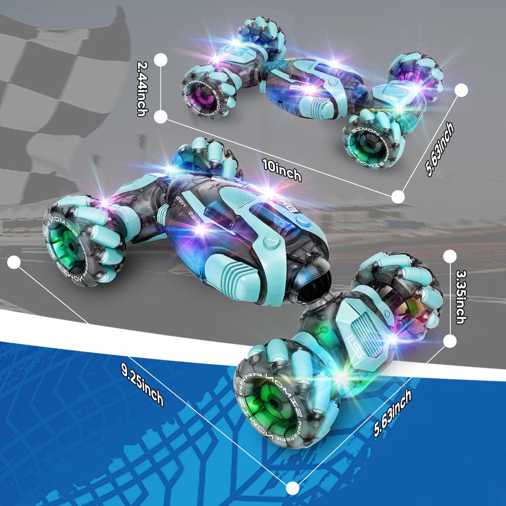 ZMMB Gesture Sensing RC Stunt Car off-road mode on varied terrains.