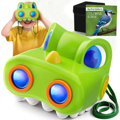 Zmpolir dinosaur binoculars front view for kids, inviting easy outdoor exploration.