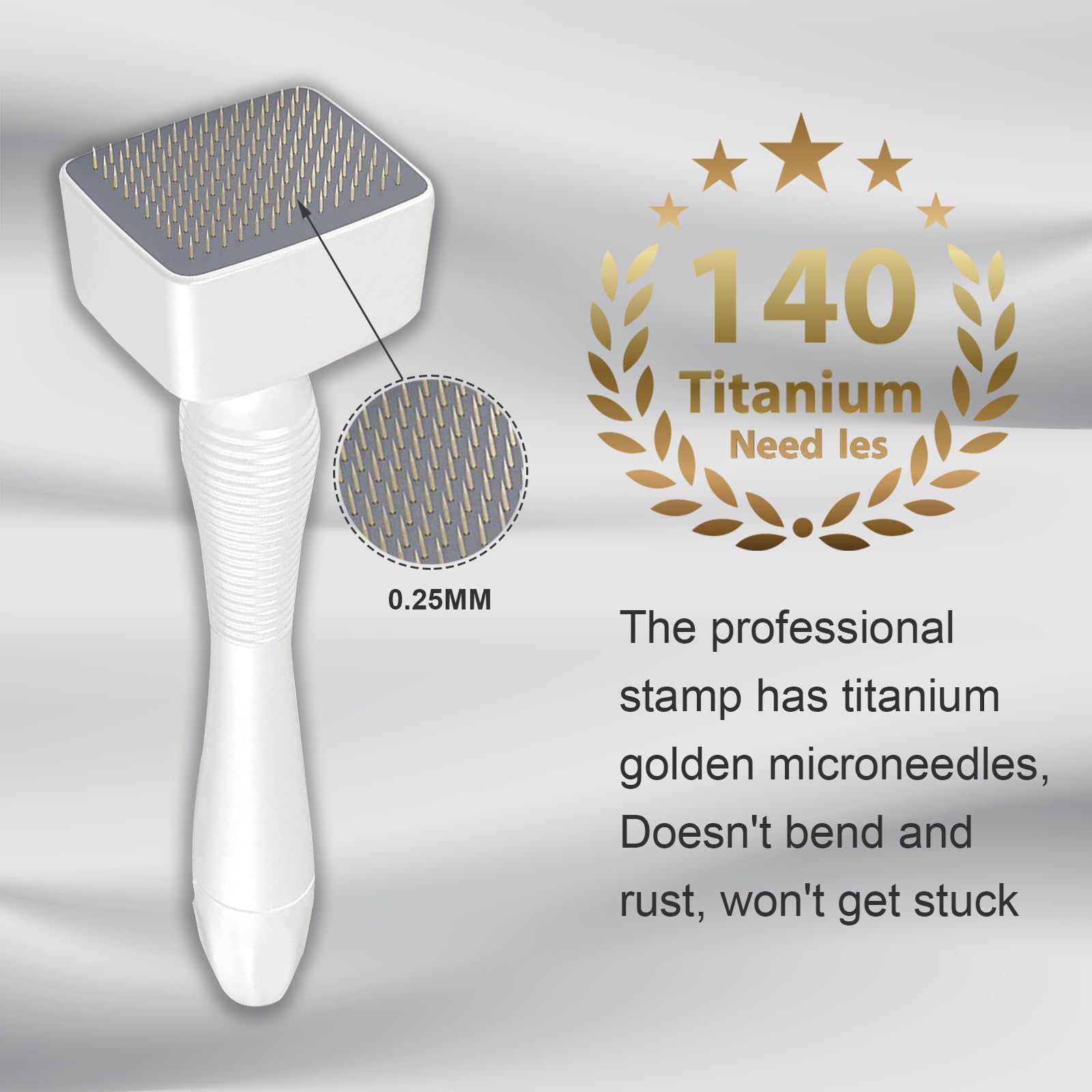ZMSDBY derma stamp close-up highlights the non-slip handle for precise stamping