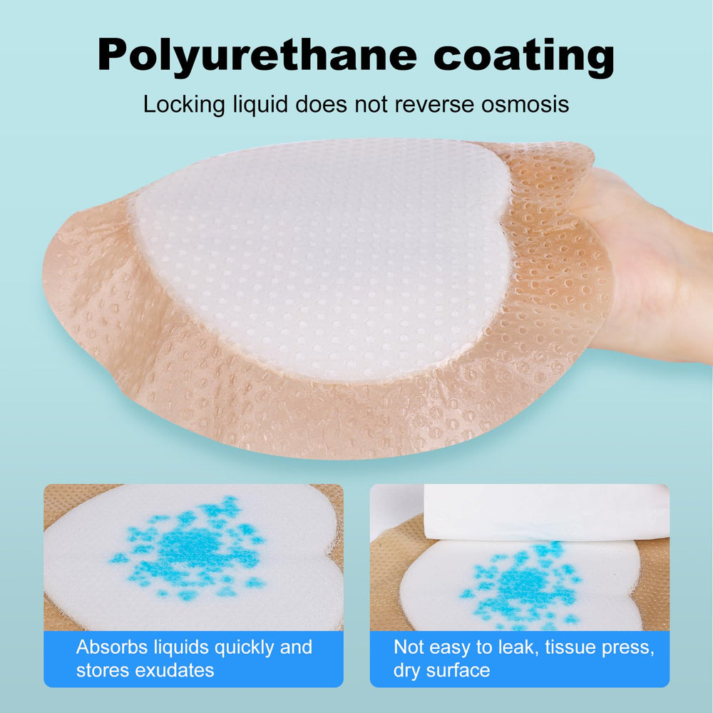 ZMZPA Sacral Foam Dressing 7x7 pad detail highlights absorbency and comfort.