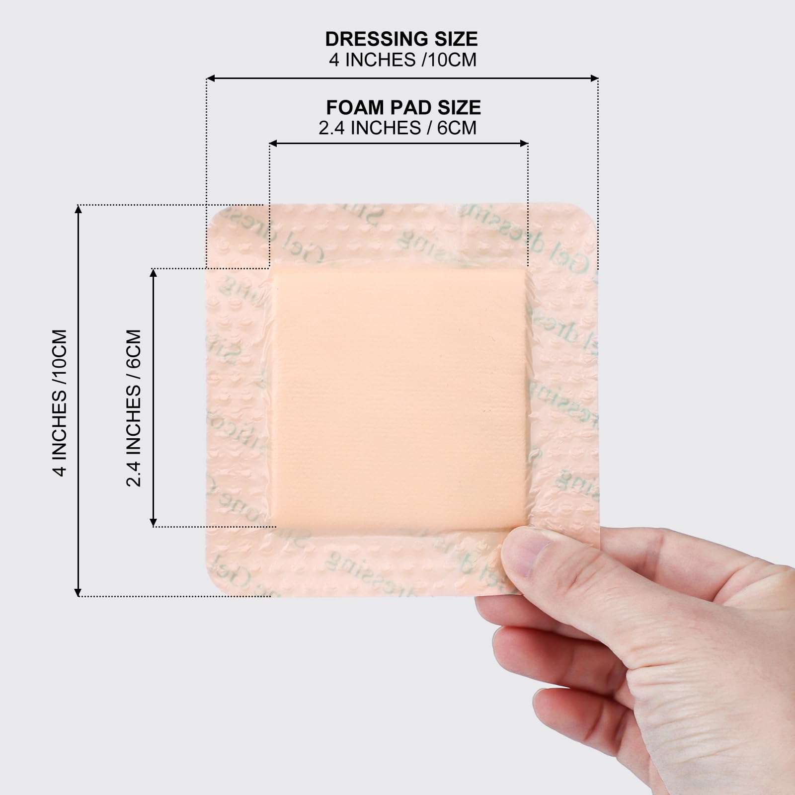 ZMZPA self-adhesive wound dressing for easy application