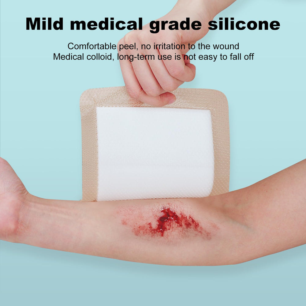 ZMZPA silicone foam dressing 6x6 four-layer structure with gel-forming layer