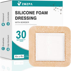 ZMZPA silicone foam dressing box packaging for easy storage and ready-to-use patches.