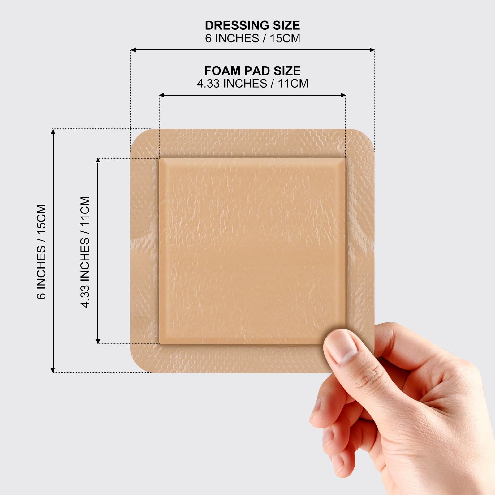 ZMZPA silicone foam dressing sterile pack for daily wound care