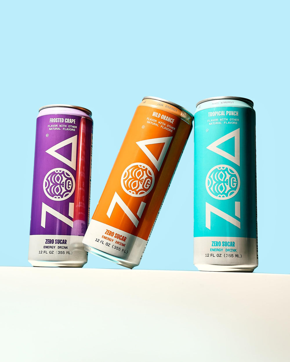 ZOA 12-pack display shows convenient energy on the go