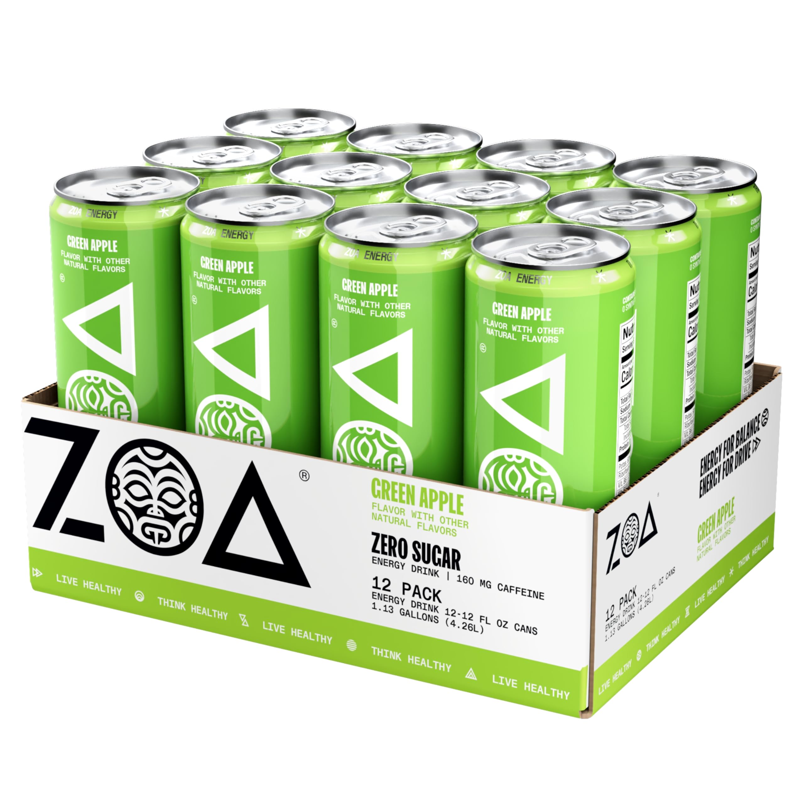 ZOA Green Apple 12-pack case in-store ideal for stocking healthy options