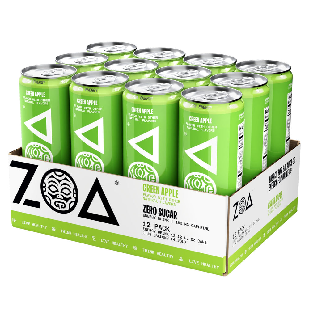 ZOA Green Apple 12-pack case in-store ideal for stocking healthy options