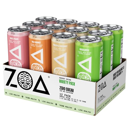 ZOA Remix can label close-up highlights bold branding and clean energy ingredients.