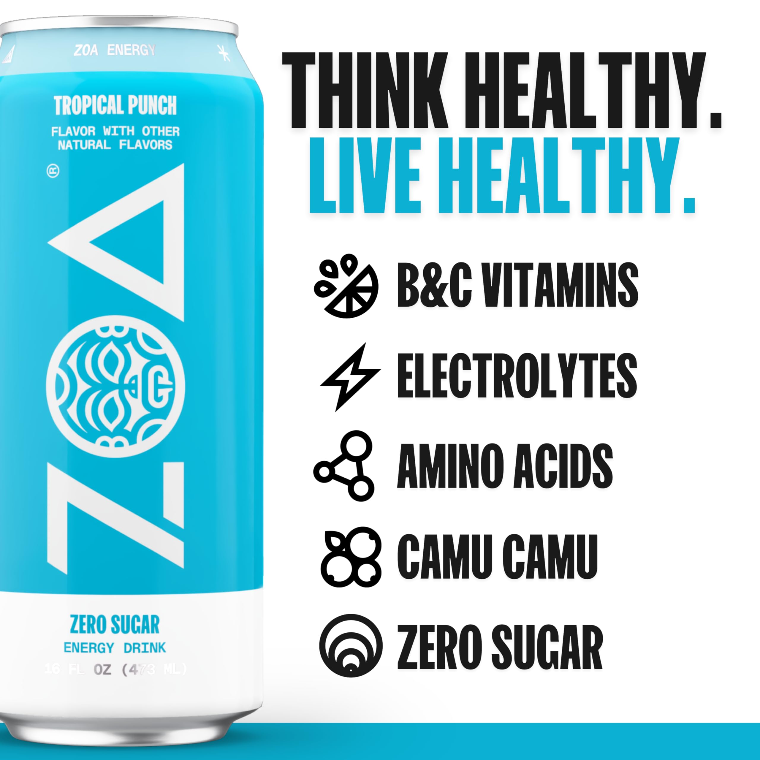 ZOA Tropical Punch glass serving illustrating flavor after a workout