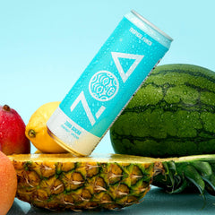 ZOA Tropical Punch glass serves a refreshing sugar free energy option
