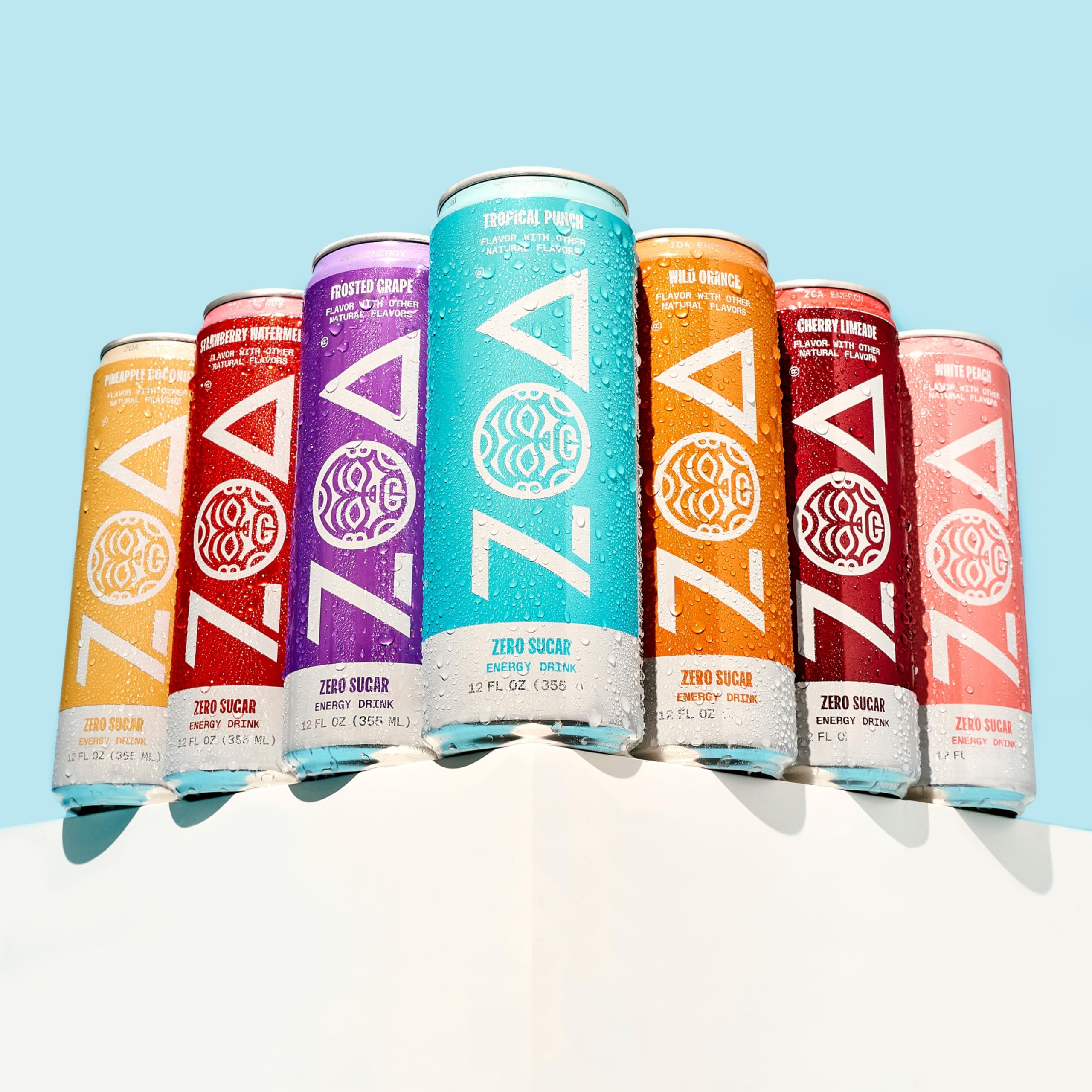 ZOA Tropical Punch on a desk scene conveys convenient healthy energy