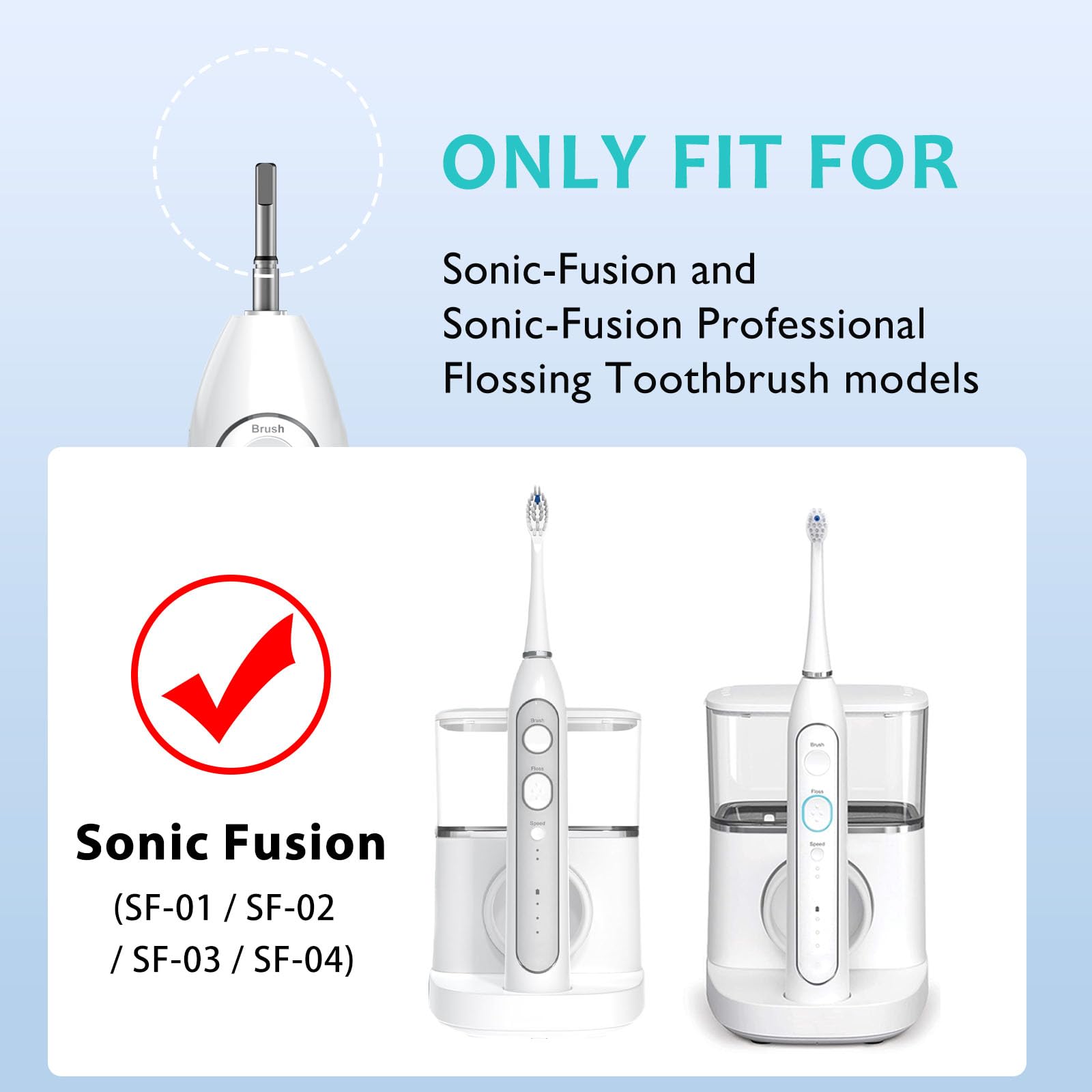 Color coded rings aid personalized hygiene with ZoCCee brush heads.