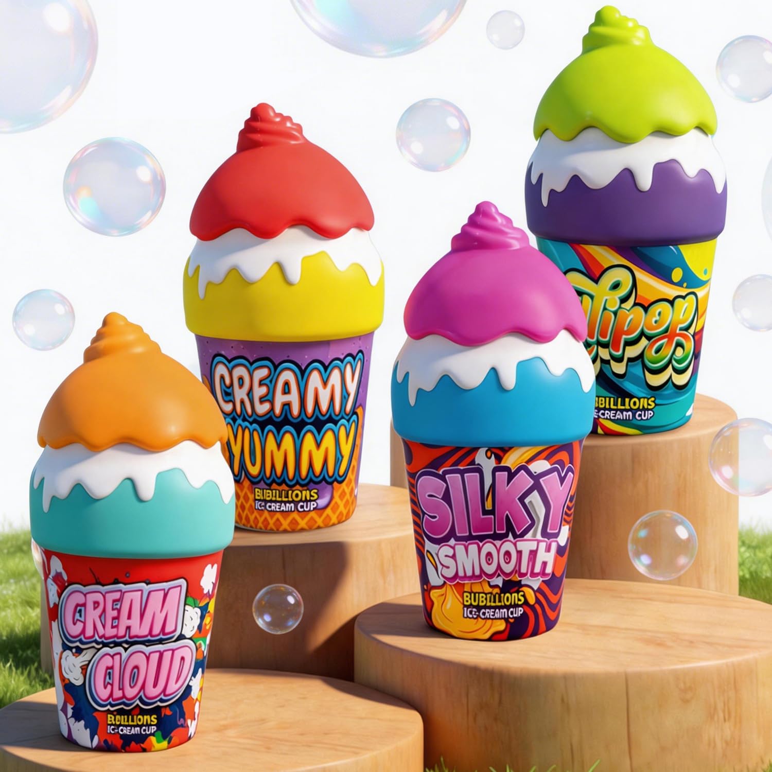 ZOENMG Upside-Down Bubble Tumble ice cream cone for mess-free play indoors