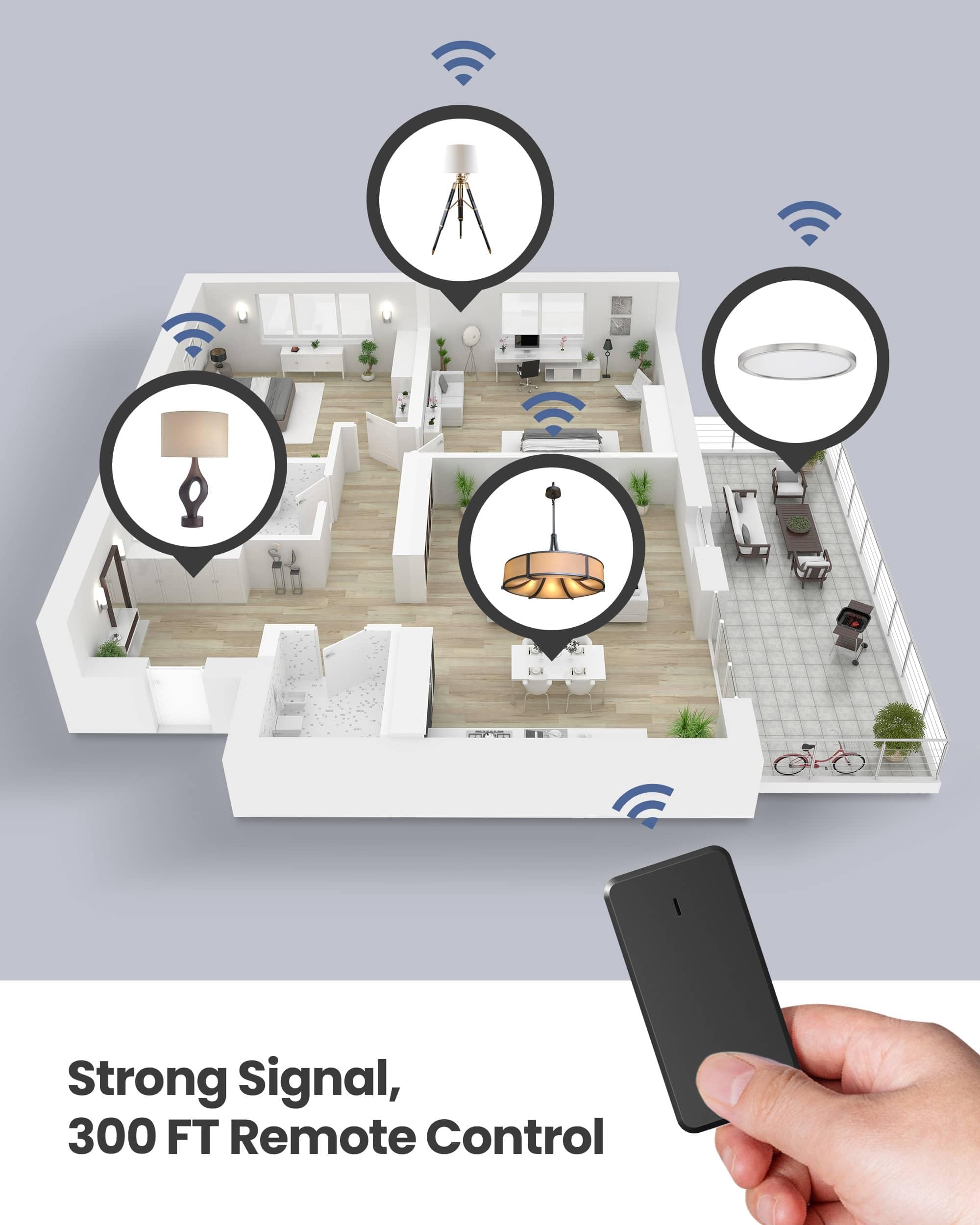 Zoiinet removable wireless switch provides flexible placement on wall or bedside.