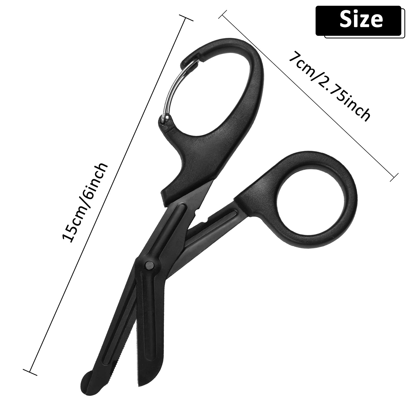 ZOINADA bandage scissors with carabiner clip offer fast belt access in emergencies.
