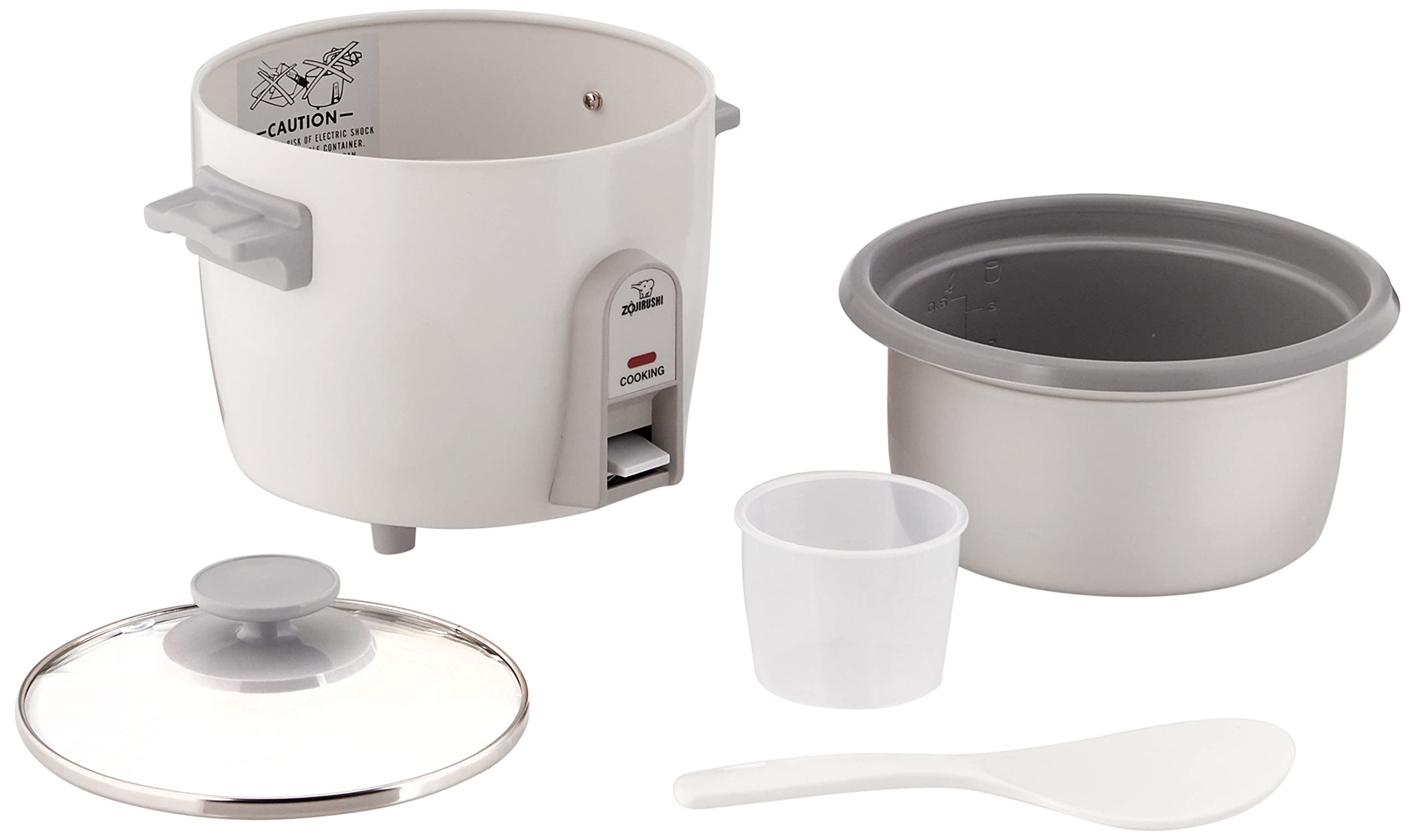 Zojirushi 3-Cup Rice Cooker nonstick inner pan for easy, even rice.