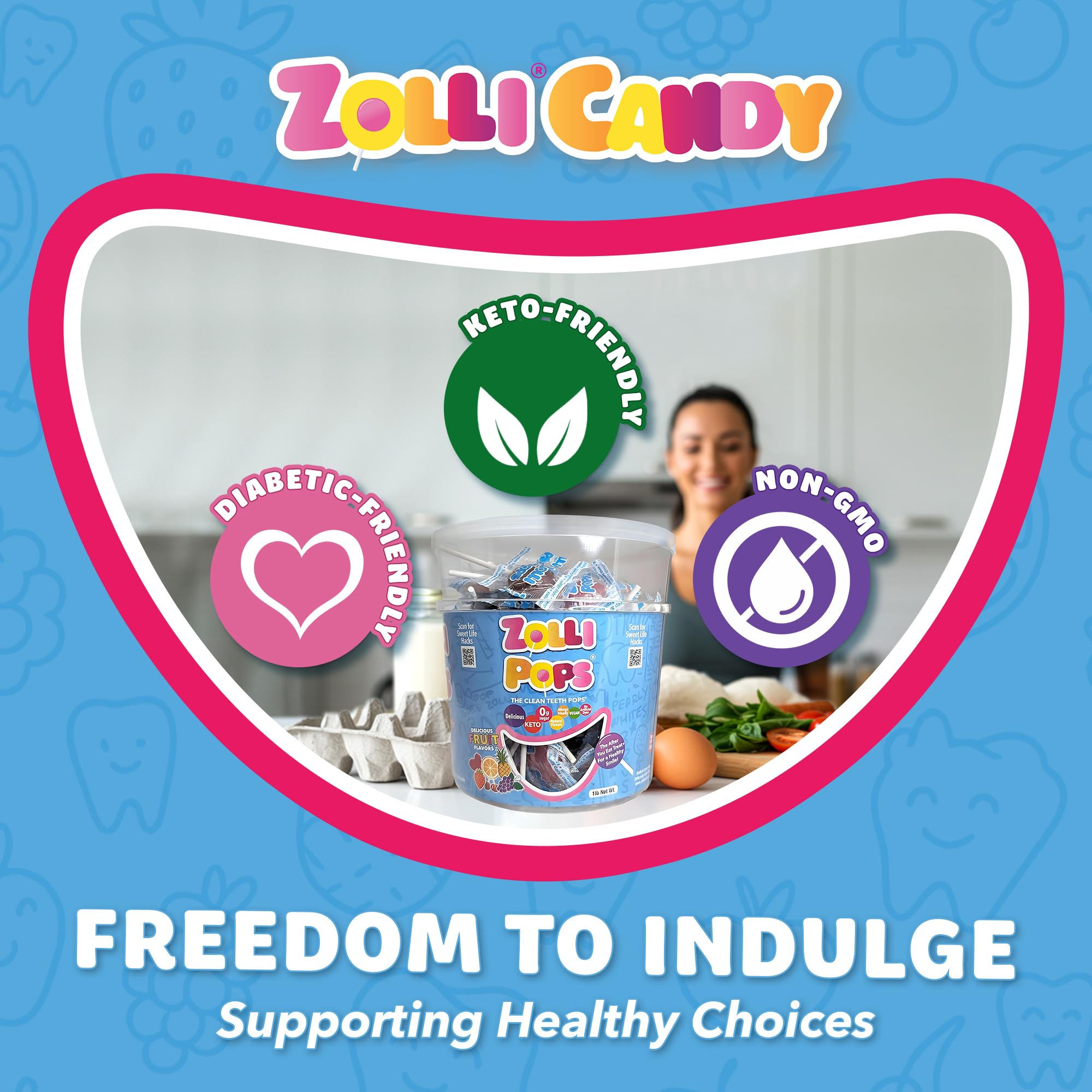 Zollipops allergen-free icon indicating gluten-free, dairy-free, nut-free.