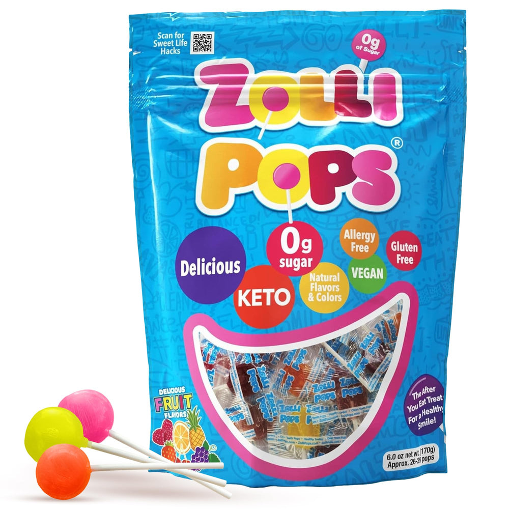 Zollipops Clean Teeth Pops fruit flavor image for post meal freshness