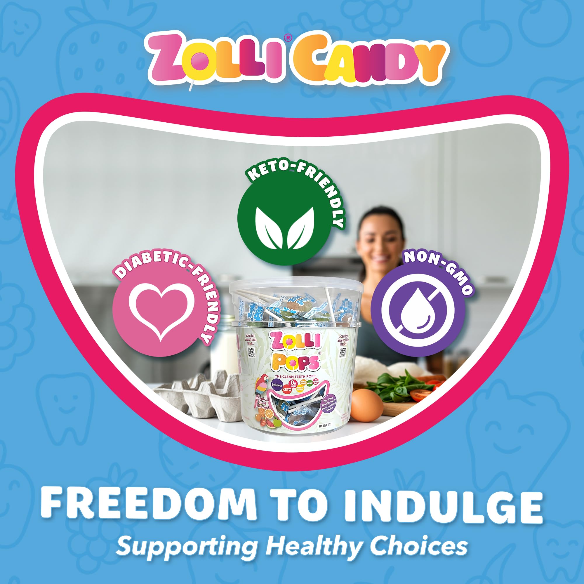 Zollipops dentist approved clean teeth candy showcases a healthier smile option