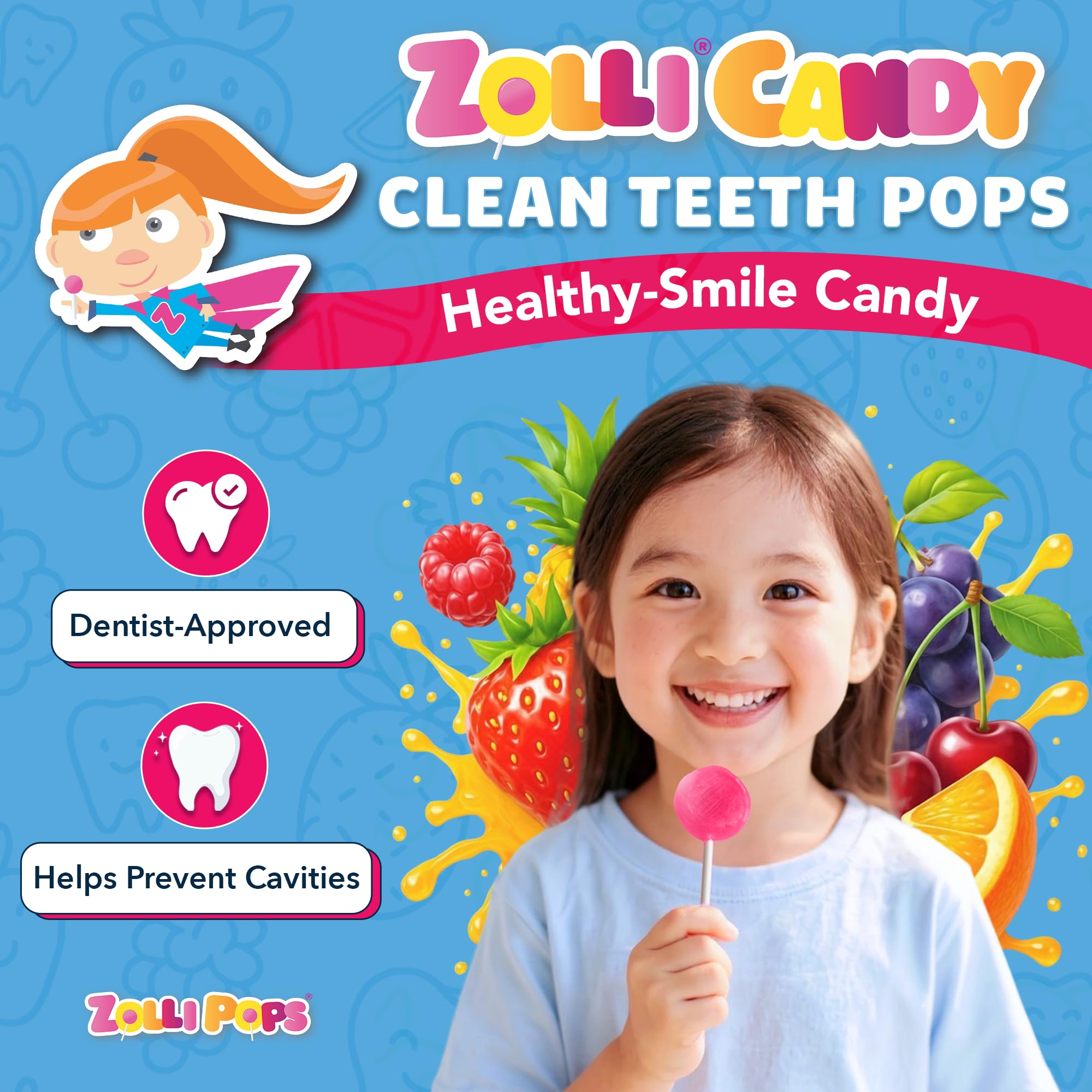 Zollipops dye-free fruit flavor lollipops for kids