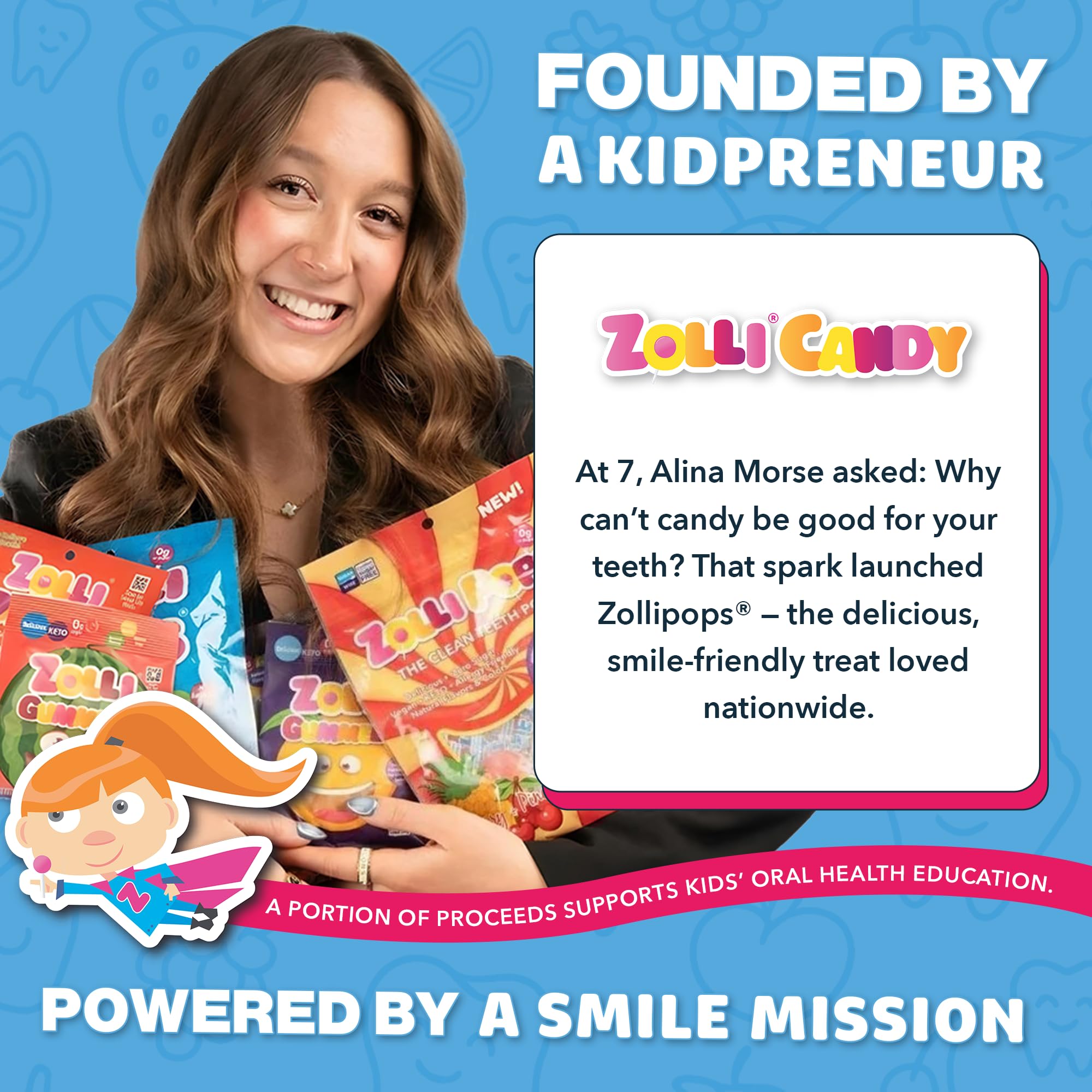 Zollipops Halloween clean teeth pops as a healthy candy alternative for trick-or-treat.