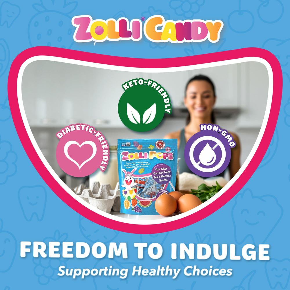 Zollipops post-meal clean teeth pops for kids and adults.