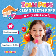 Closeup of Zollipops xylitol ingredients highlighting a cavity-friendly sweetener.