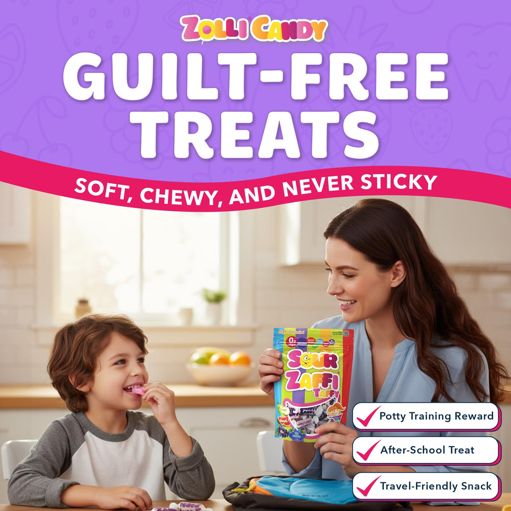 Grape Zaffi Taffy Sour piece, bold aroma for school snacks