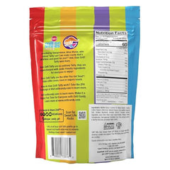 Close-up of Zollipops Zaffi Taffy Sour bag highlighting sugar-free fruity notes