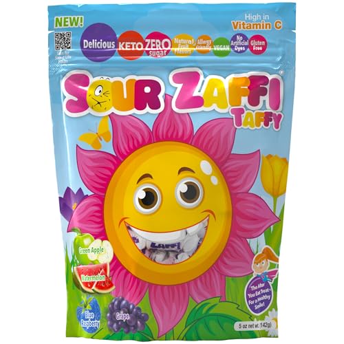 Watermelon Zaffi Taffy Sour piece with sour bite without sugar