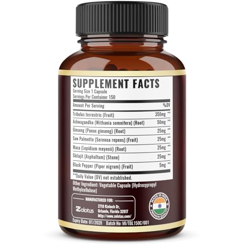 Zolotus Tribulus Terrestris capsules close-up for energy support