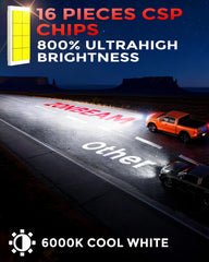ZONBEAM H11 LED bulbs 1:1 fit for easy, like-original replacement.