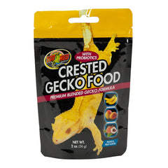 Zoo Med Tropical Fruit Flavor Crested Gecko Food packaging showing the 2 oz container