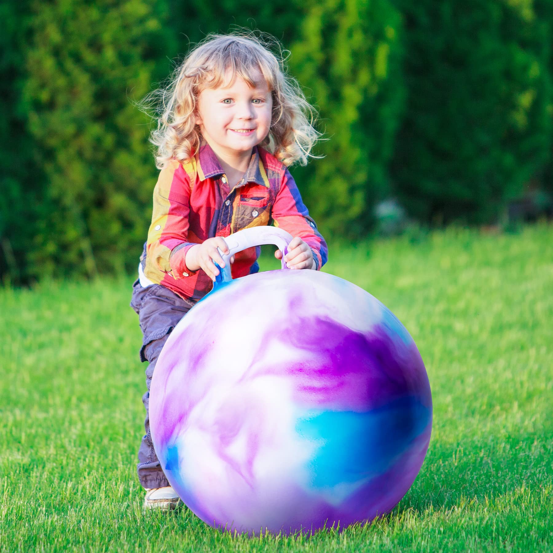 ZOOJOY Hopper Ball shown in a kids playroom for indoor fun