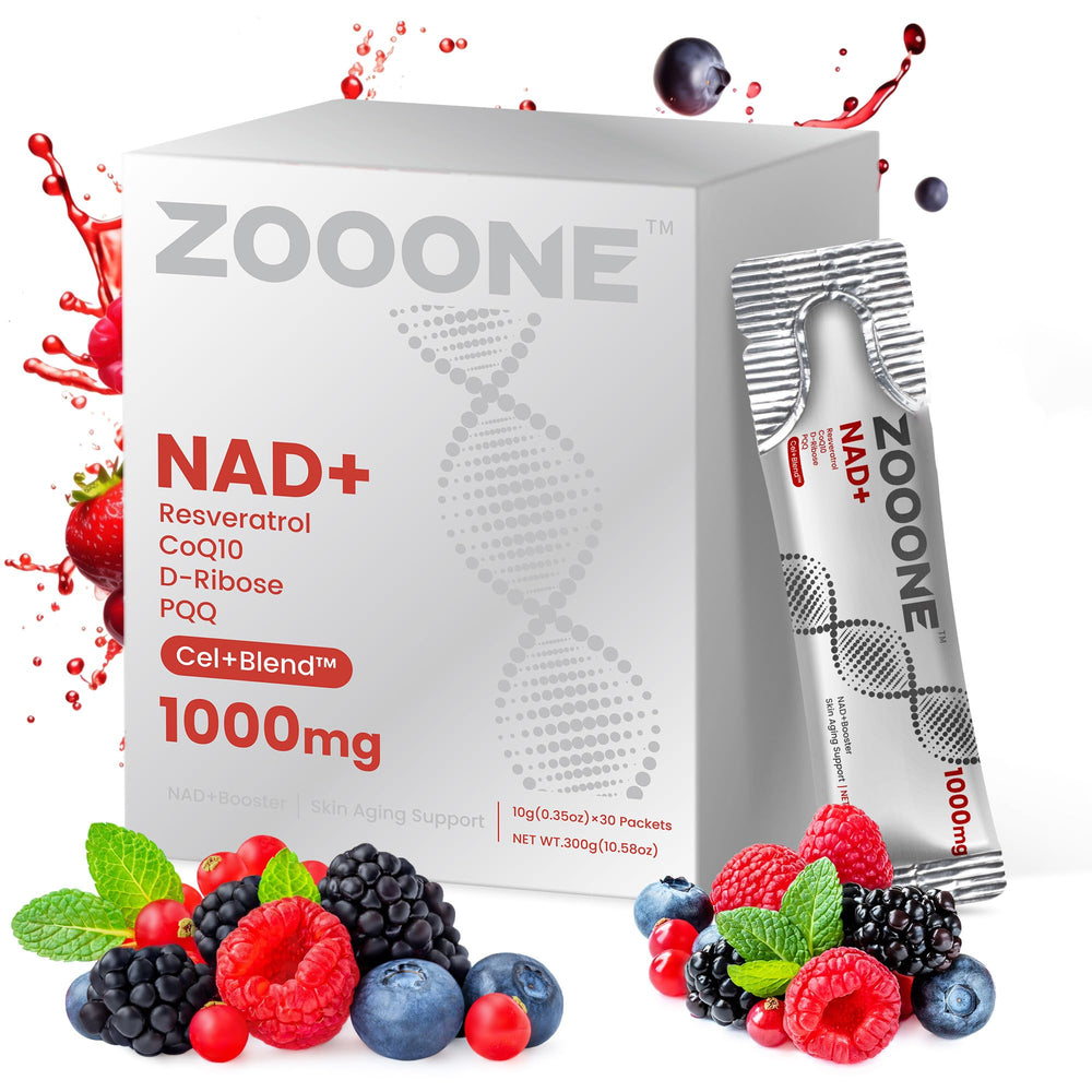 Zooone NAD+ 1000mg post-workout rapid absorption in a glass