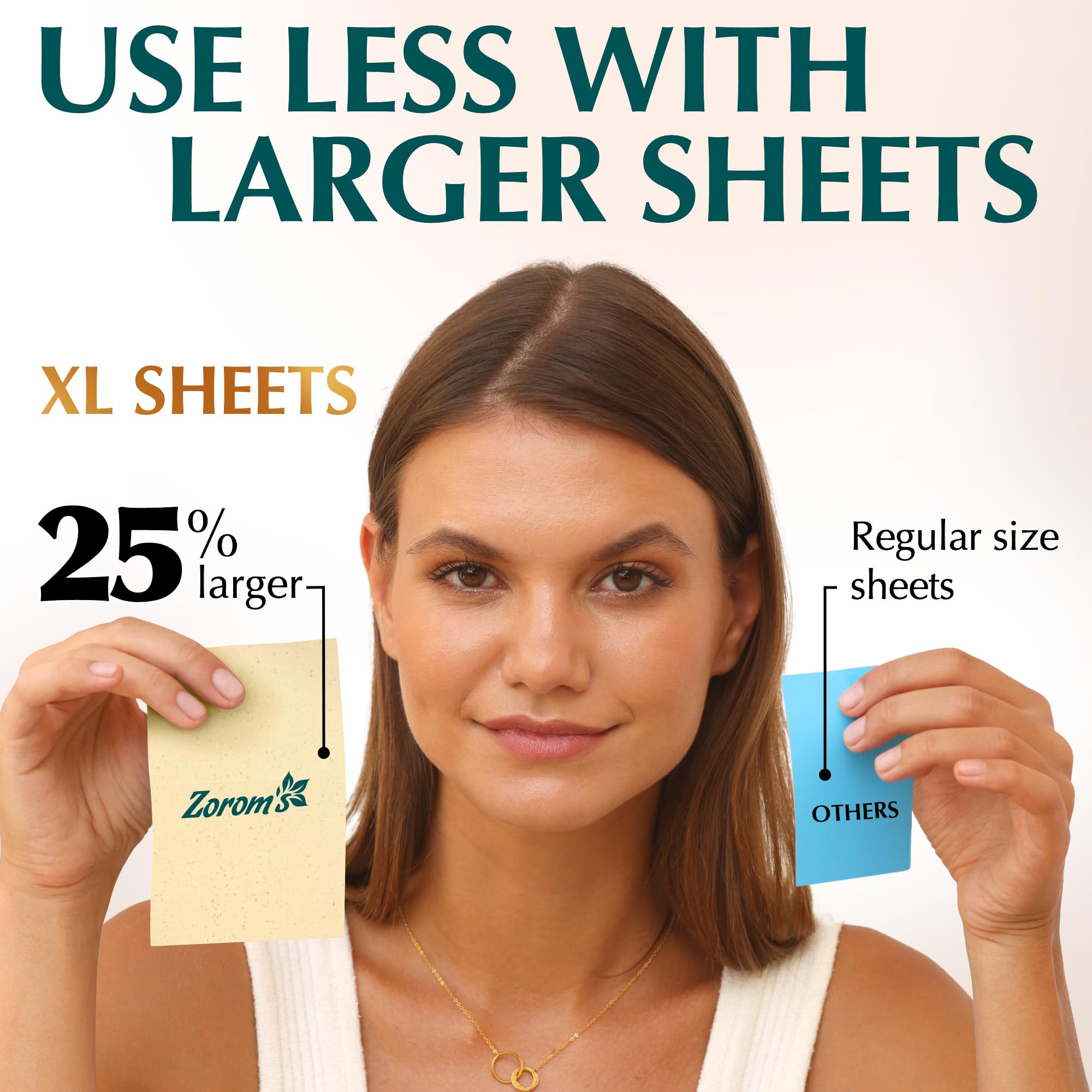 Zorom's green tea-infused blotters absorb oil while preserving natural moisture for comfort