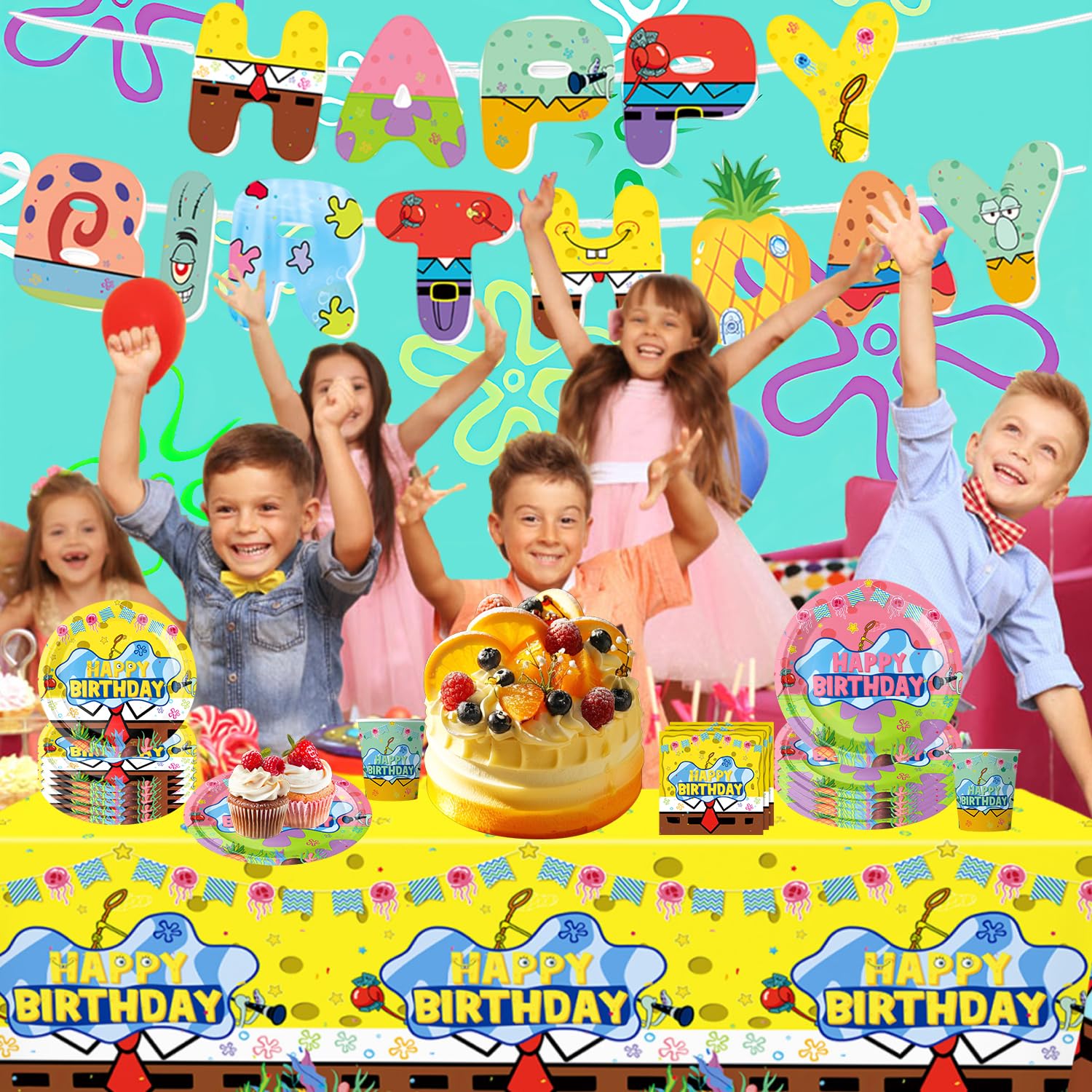 Zorpex cartoon sponge paper cups simplify serving at kid parties