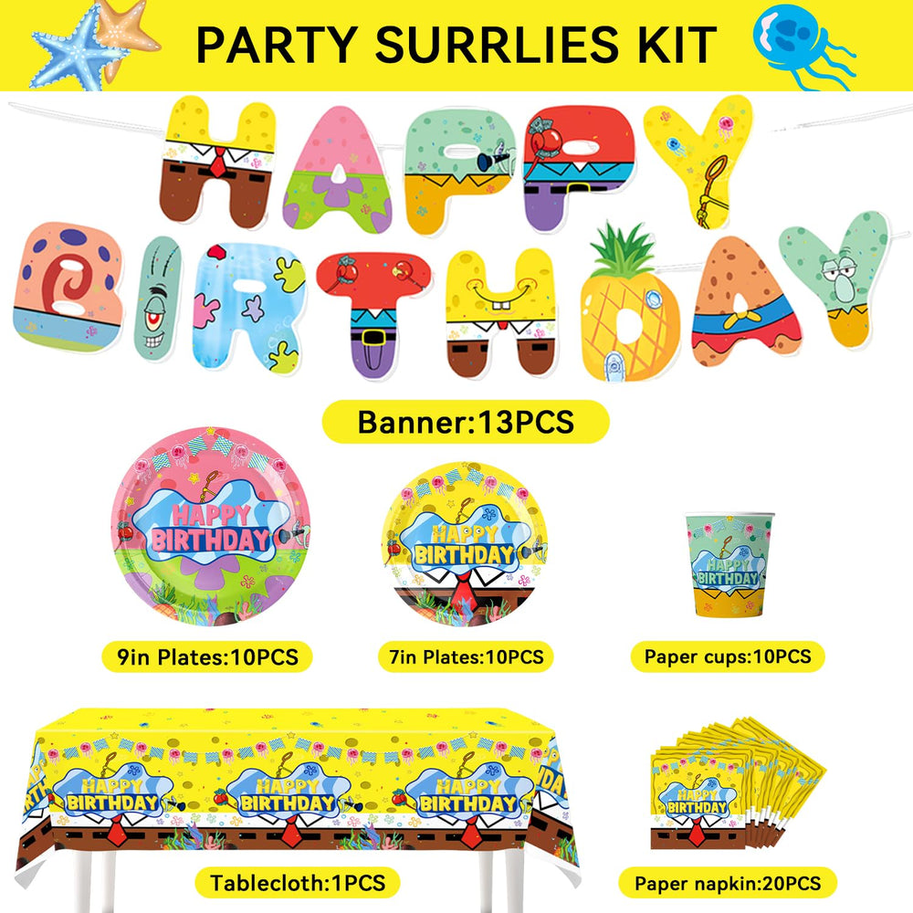 Zorpex cartoon sponge tablecloth brightens the table while protecting surfaces