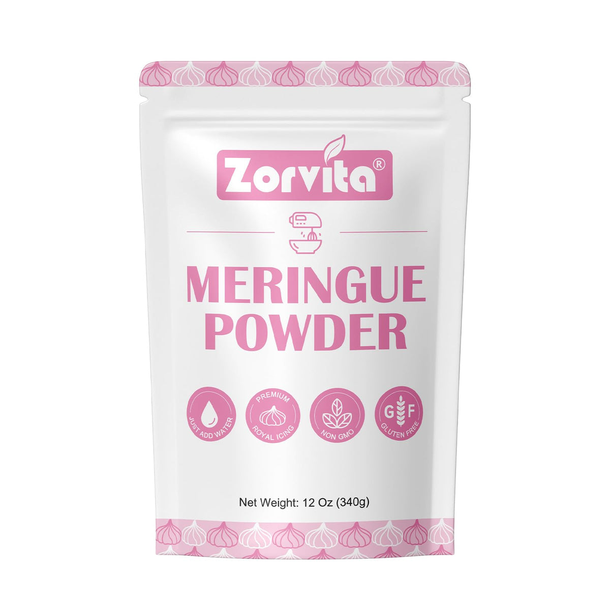 ZORVITA meringue powder for royal icing creates glossy piping results.