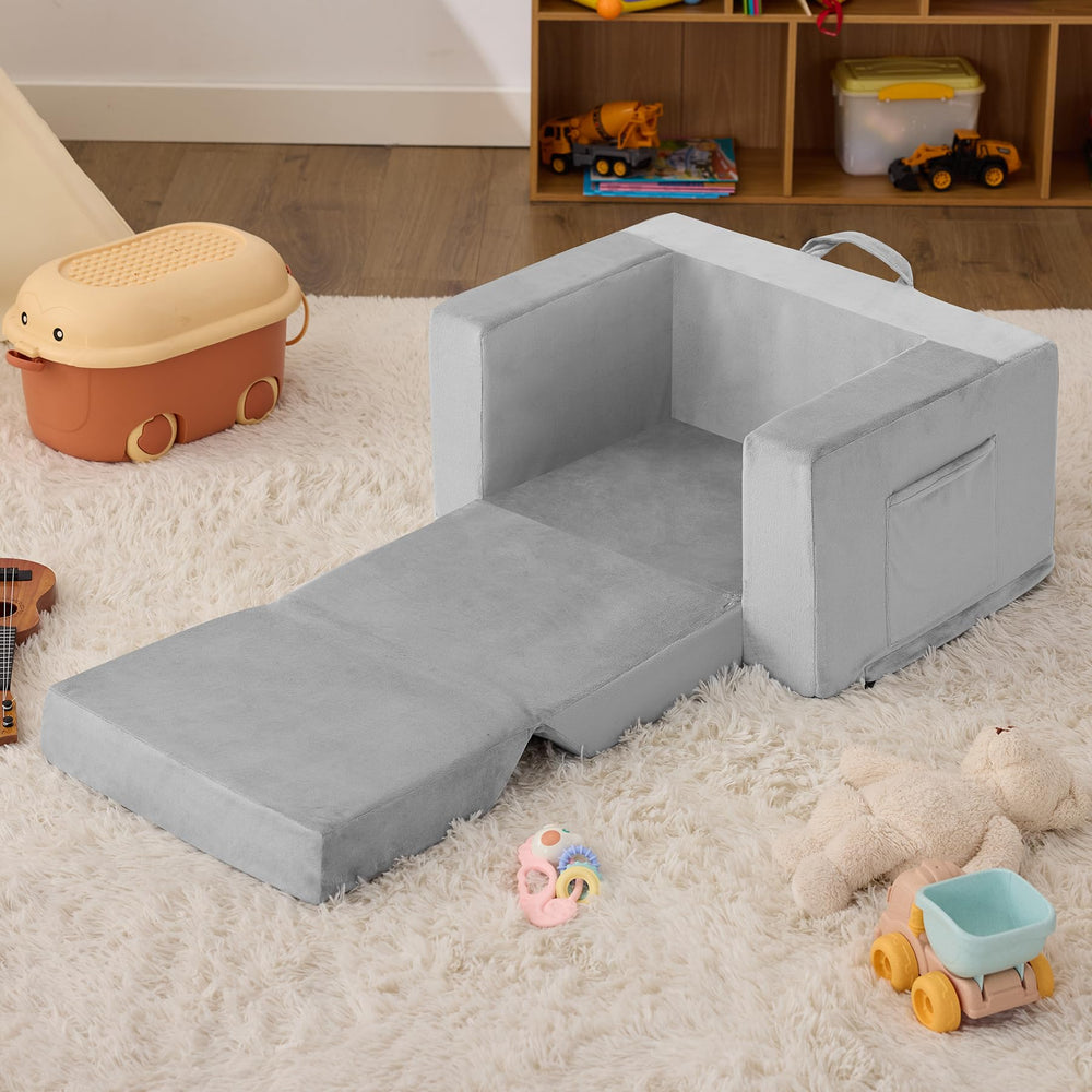 Zorvoxz Kids Couch expands to full size after unboxing.