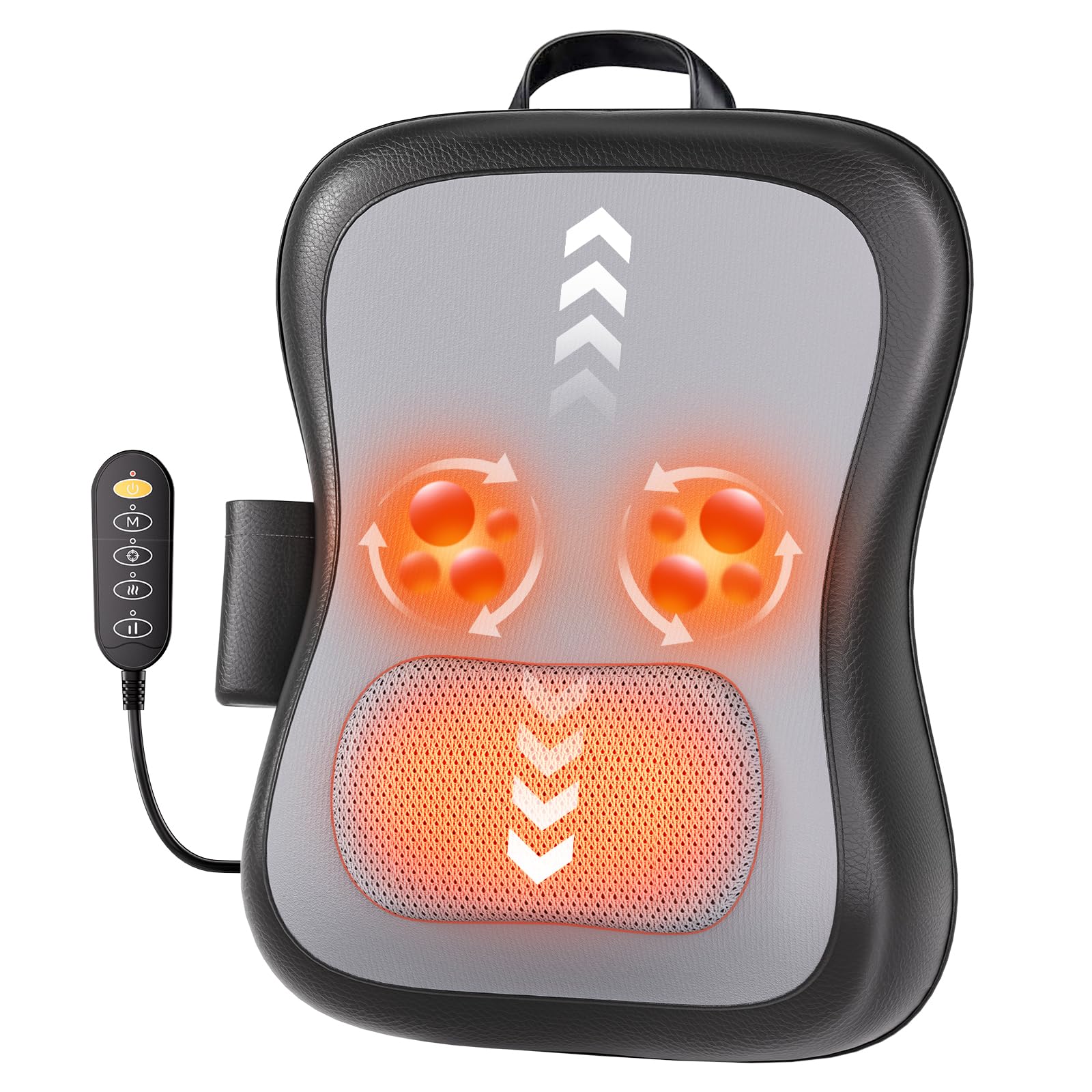 Zorynae shiatsu back massager remote control for customizable sessions
