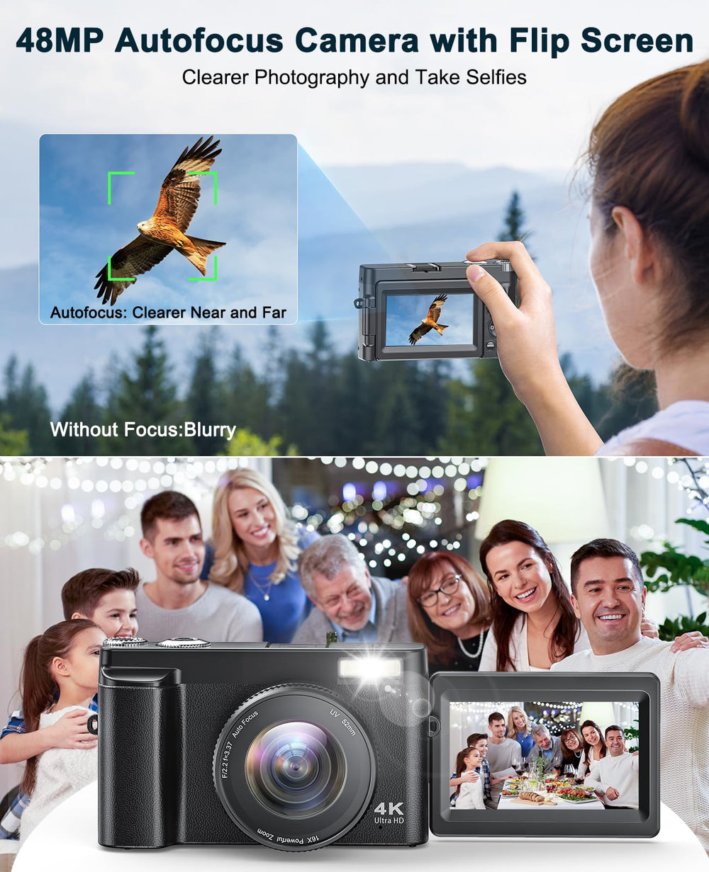 Zostuic 3-inch 180° flip screen for selfies