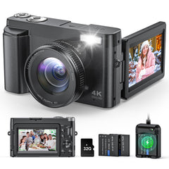 Zostuic 4K vlogging camera front view for high-quality YouTube videos
