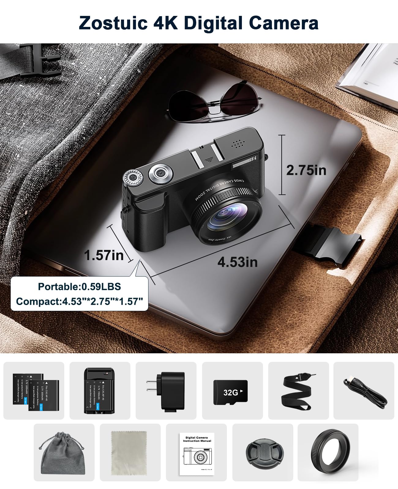 Zostuic external-mic-ready design for stable shots