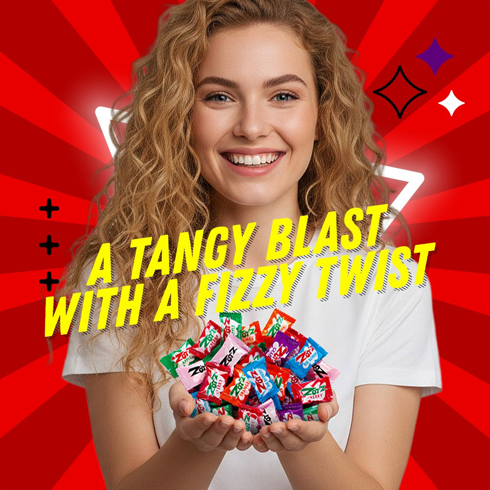 Zotz blue raspberry flavor center perfect for gifting