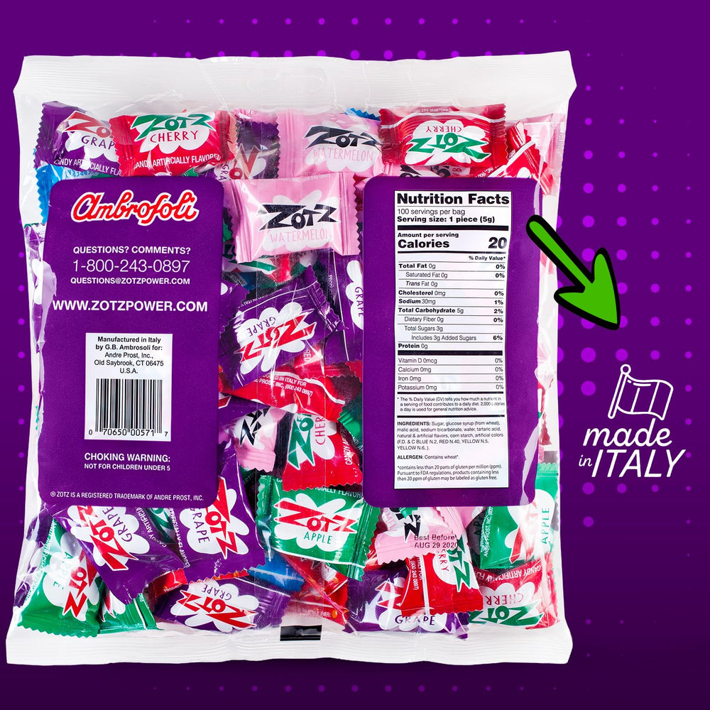 Zotz cherry flavor center ideal for nostalgic snacking