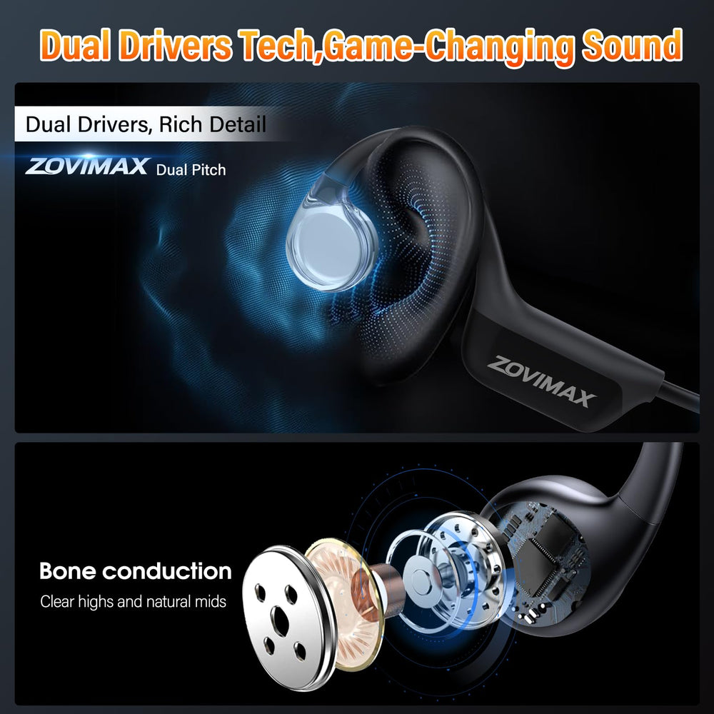 ZOVIMAX Bluetooth 6.0 connection ensures stable music and calls with low latency.